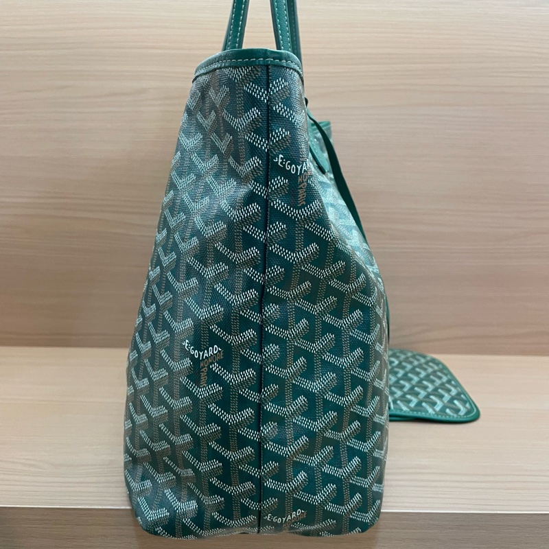 NO:C22 Goyard戈雅綠色TOTE子母包 2017年 单肩腋下包 尺寸底長34*高27* 有塵袋 無盒子-2