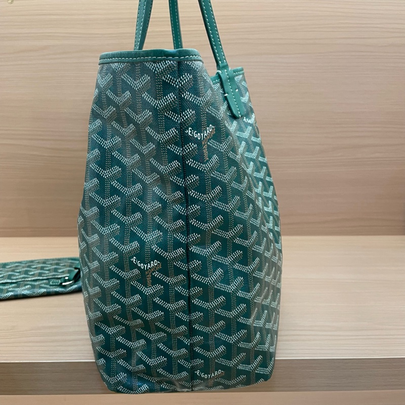 NO:C22 Goyard戈雅綠色TOTE子母包 2017年 单肩腋下包 尺寸底長34*高27* 有塵袋 無盒子-3