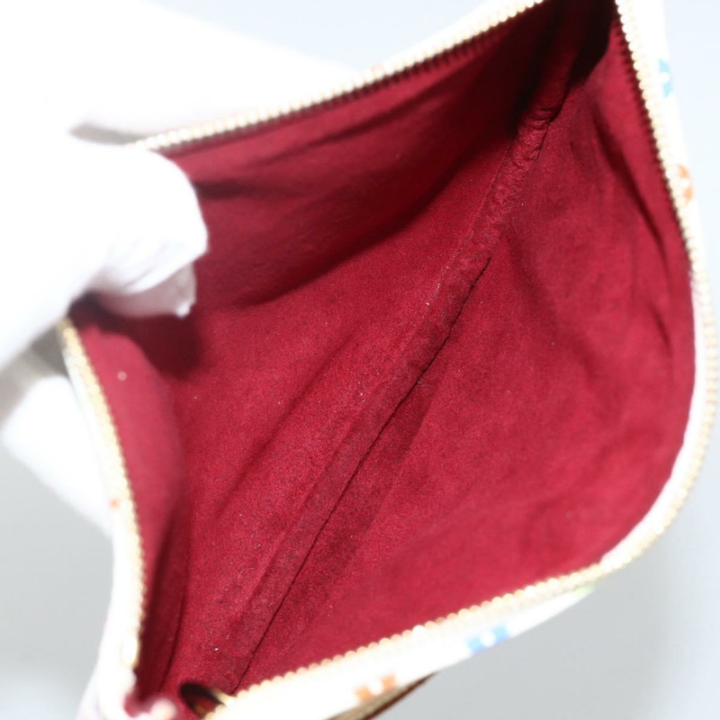 【日本直送】路易威登 Monogram Multicolor Pochette GM 手拿包 白色 M60027 正品 YKZ490A-8