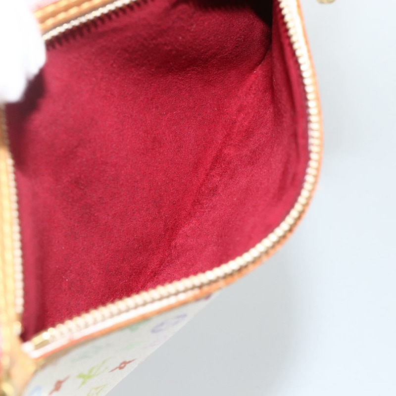 【日本直送】路易威登 Monogram Multicolor Pochette GM 手拿包 白色 M60027 正品 YKZ490A-9