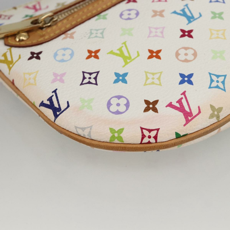 【日本直送】路易威登 Monogram Multicolor Pochette GM 手拿包 白色 M60027 正品 YKZ490A-13