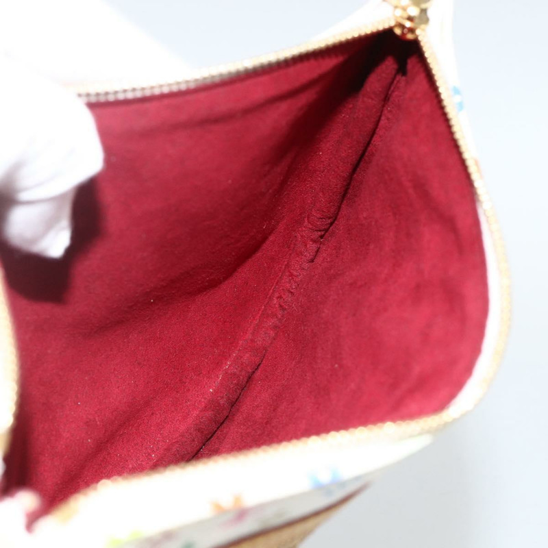 【日本直送】路易威登 Monogram Multicolor Pochette GM 手拿包 白色 M60027 正品 YKZ490A-16