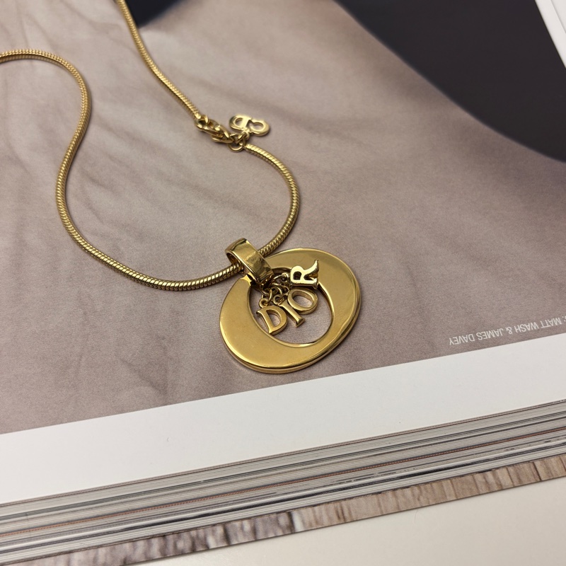 Christian Dior DIOR 字母長項鏈 迪奧 毛衣鏈-6