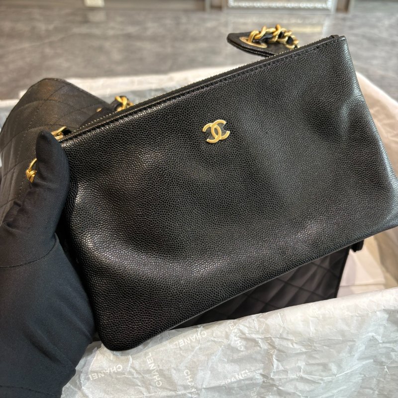 *SHIHNA名牌精品* CHANEL 25 Hobo 中號 粒紋牛皮金logo肩背包-8