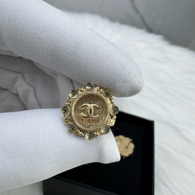 98新香奈兒Chanel雙C珍珠水鑽耳釘 附件：盒-4