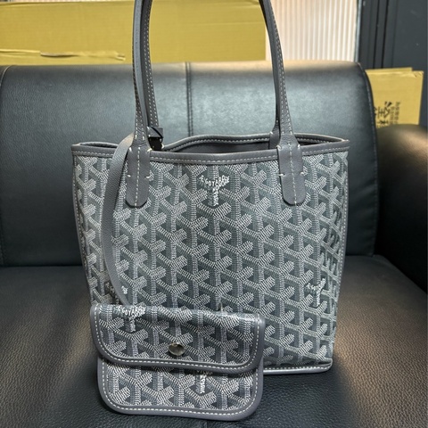 Goyard 灰色Anjou雙面Mini Tote