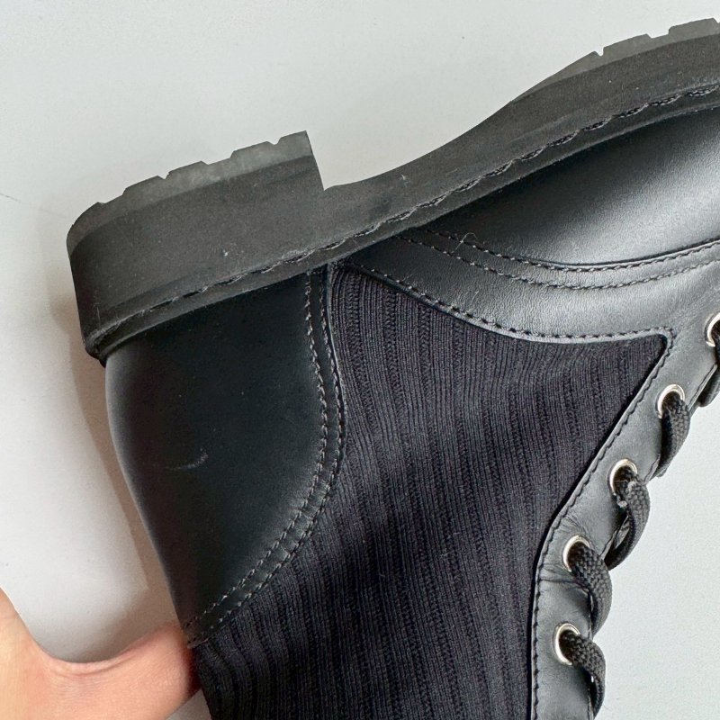 💥超顯腿細 Fendi 黑色個性短靴-9