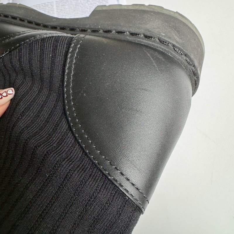 💥超顯腿細 Fendi 黑色個性短靴-17