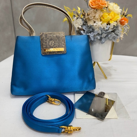 BVLGARI 寶格麗 絲綢緞面肩背包 中古 二手 vintage