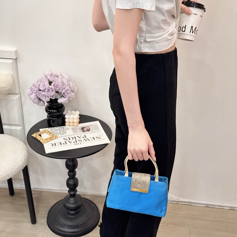 BVLGARI 寶格麗 絲綢緞面肩背包 中古 二手 vintage-1