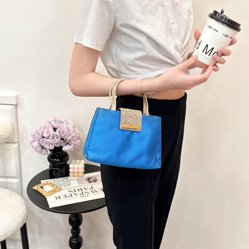 BVLGARI 寶格麗 絲綢緞面肩背包 中古 二手 vintage-2