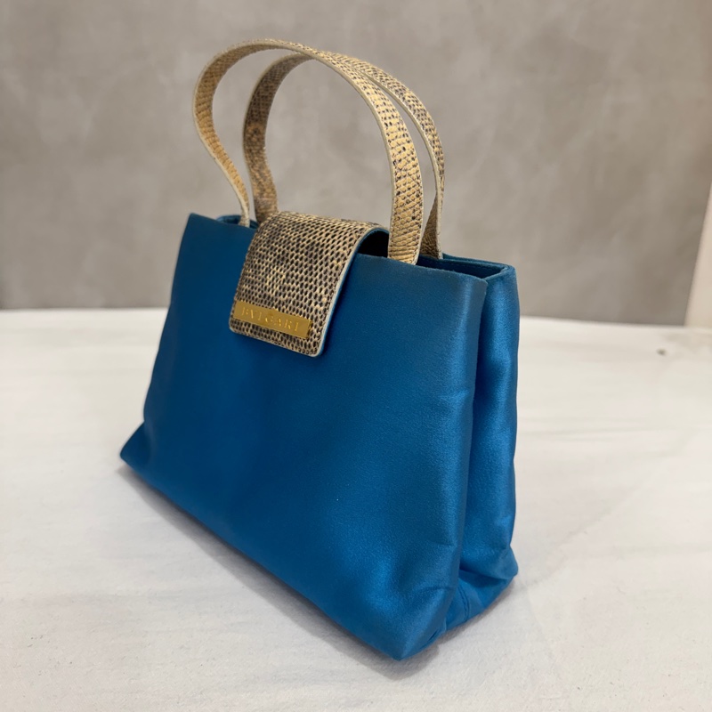 BVLGARI 寶格麗 絲綢緞面肩背包 中古 二手 vintage-6
