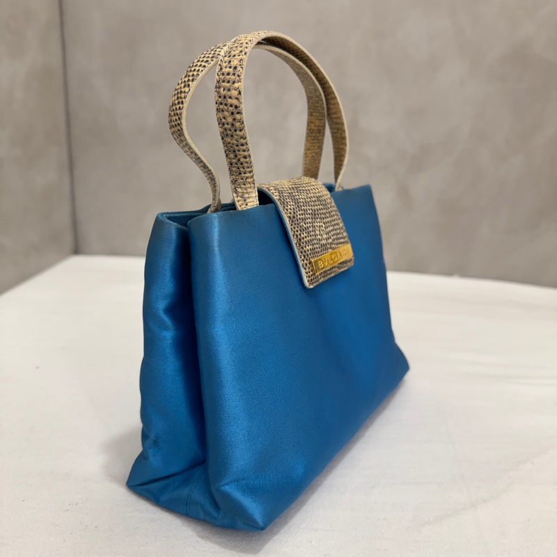 BVLGARI 寶格麗 絲綢緞面肩背包 中古 二手 vintage-9