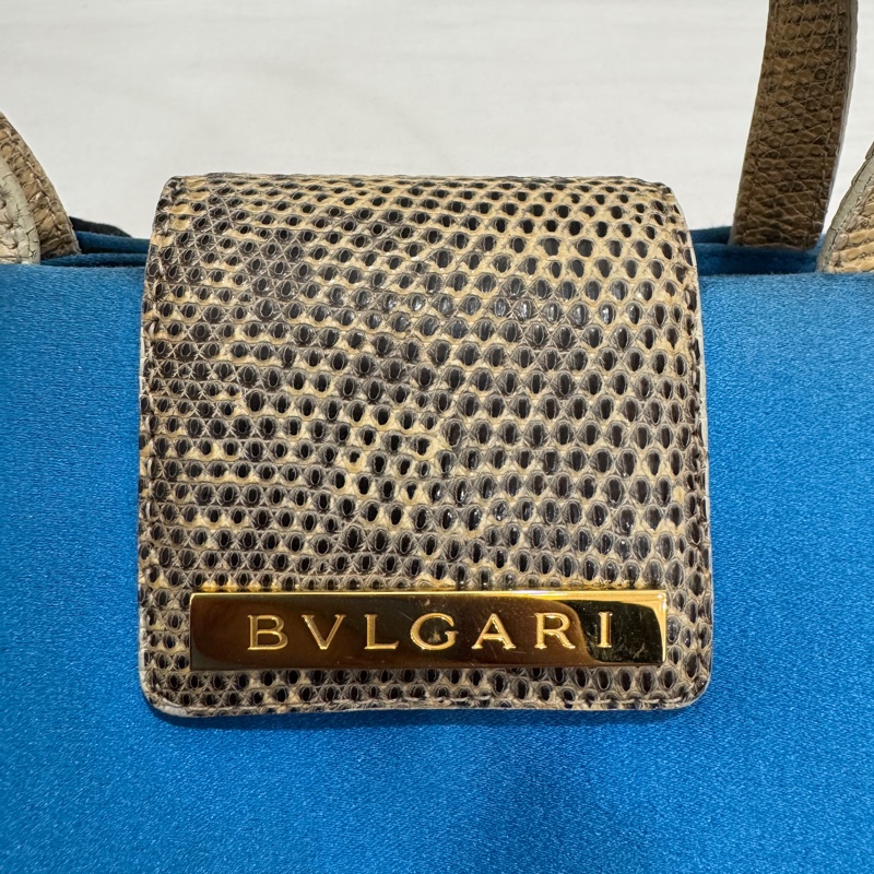 BVLGARI 寶格麗 絲綢緞面肩背包 中古 二手 vintage-10