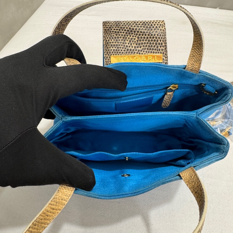 BVLGARI 寶格麗 絲綢緞面肩背包 中古 二手 vintage-14