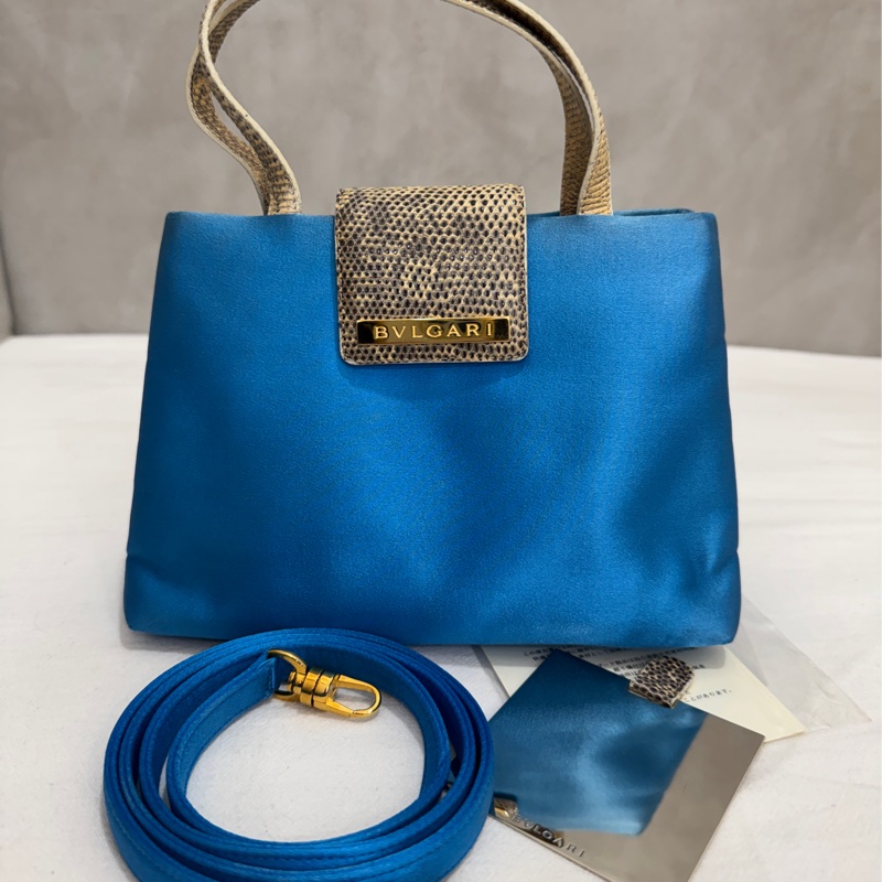 BVLGARI 寶格麗 絲綢緞面肩背包 中古 二手 vintage-19