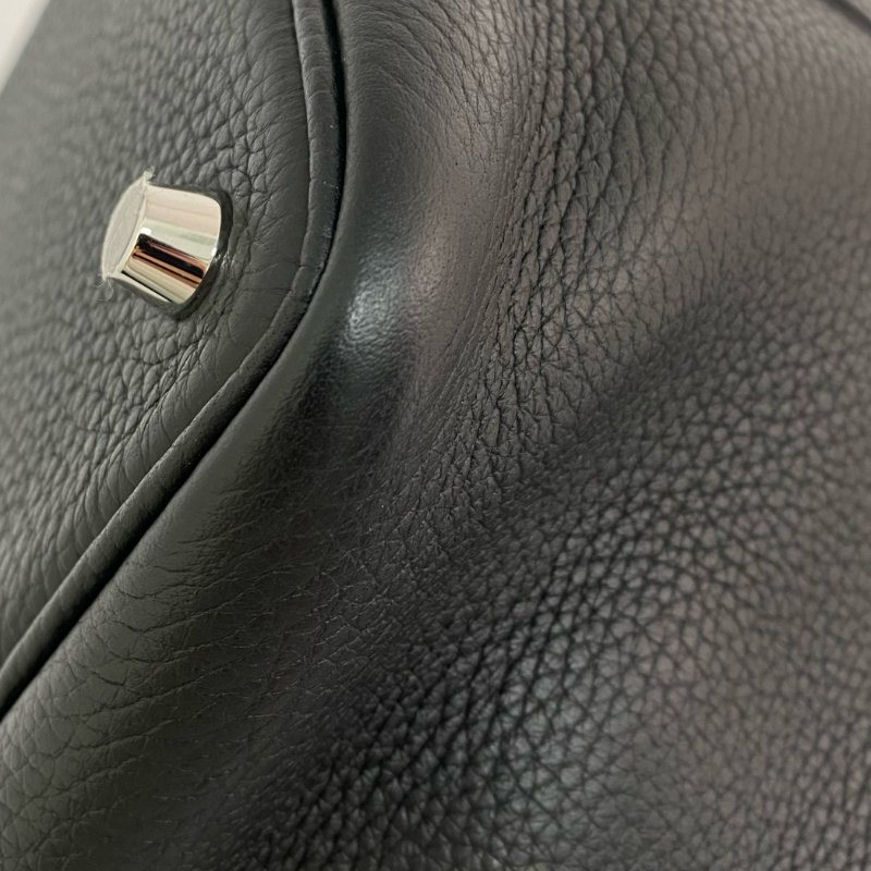 △ Hermes 愛馬仕 89 Noir Clemence Calfskin Palladium Plated Metal Picotin 18 Hand Bag Stamp D 黑色粒紋小牛皮鍍鈀金屬手袋D刻 - 267005785-7