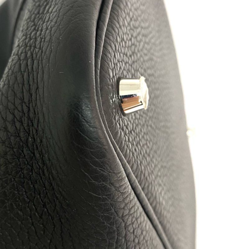 △ Hermes 愛馬仕 89 Noir Clemence Calfskin Palladium Plated Metal Picotin 18 Hand Bag Stamp D 黑色粒紋小牛皮鍍鈀金屬手袋D刻 - 267005785-8
