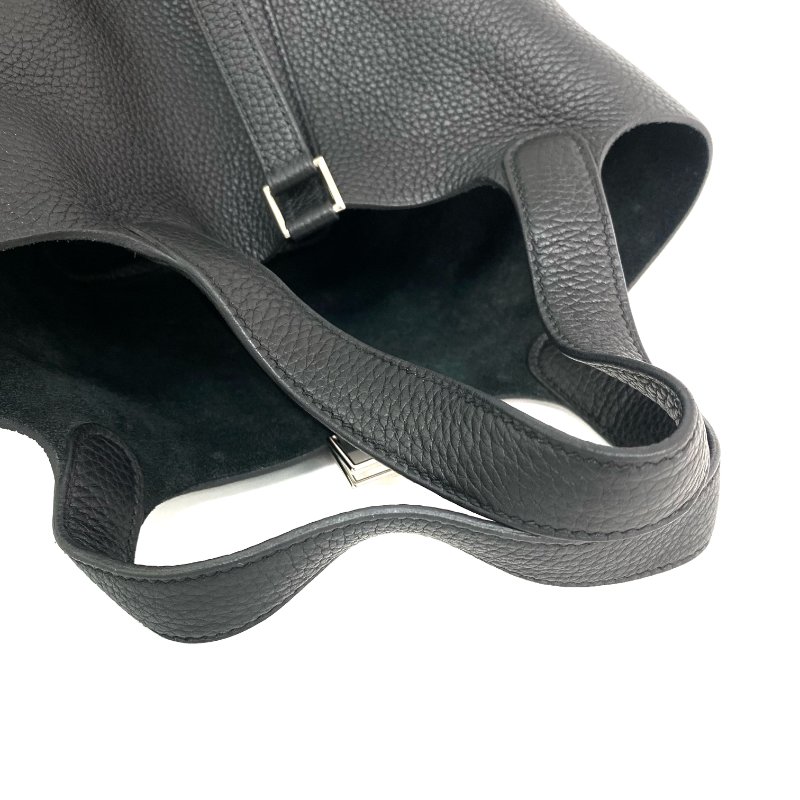 △ Hermes 愛馬仕 89 Noir Clemence Calfskin Palladium Plated Metal Picotin 18 Hand Bag Stamp D 黑色粒紋小牛皮鍍鈀金屬手袋D刻 - 267005785-10