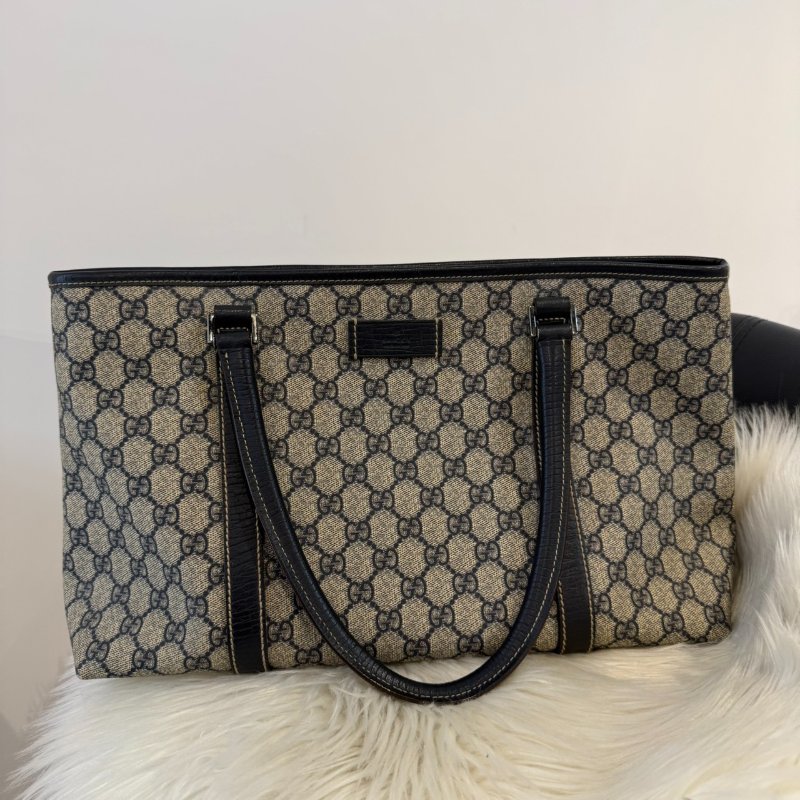 GUCCI 黑色老花托特包-0