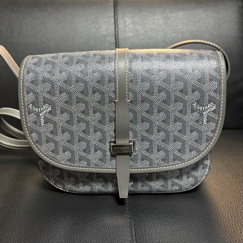 Goyard 灰色Belvedere郵差單肩包PM-0