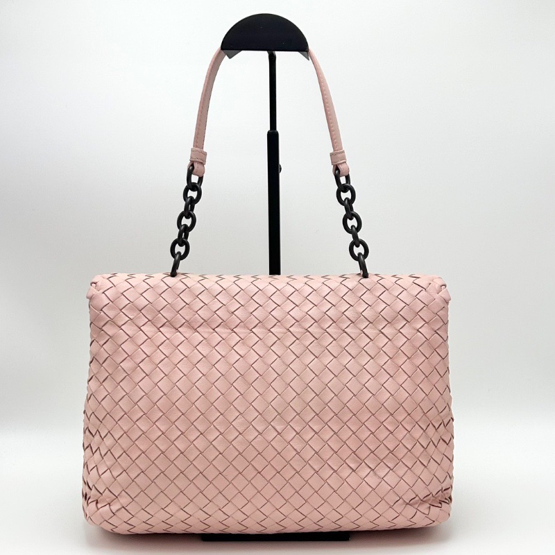 BV 粉色經典編織oIimpia手提腋下包29*20*10 98新配件塵袋-6