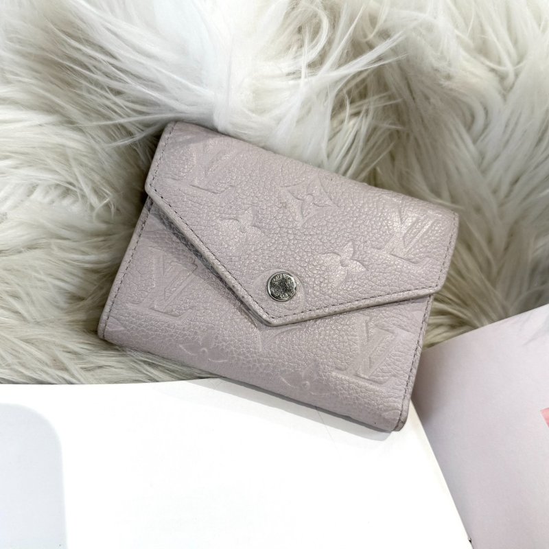 LV Victorine 淺灰色三折錢包-0