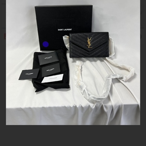 YSL 聖羅蘭 YAL小款19CM WOC 魚子醬皮革金色