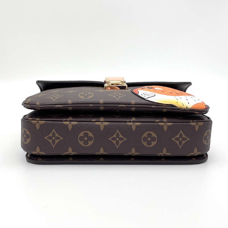 LV 孫一鈿聯名款獵豹 手提斜背郵差包芯片款25*19*7 99新配件塵袋吊牌-5