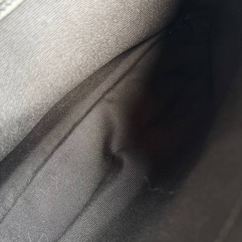 YSL黑白條紋編織郵差包 編織拼皮 30*20*8cm 98新配件肩帶 塵袋-3