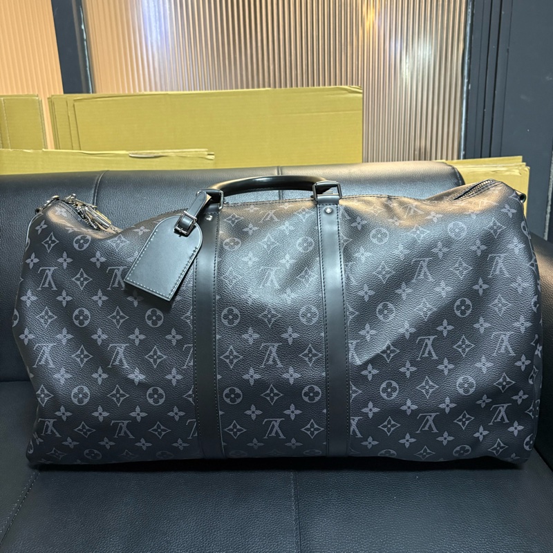 Louis Vuitton 黑老花Keepall 55旅行包 M40605-0