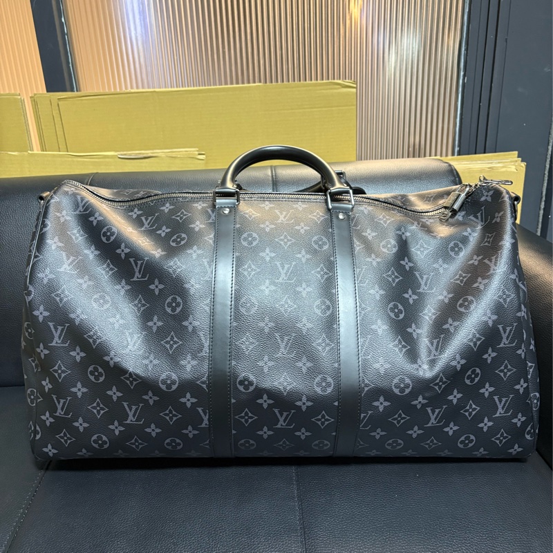 Louis Vuitton 黑老花Keepall 55旅行包 M40605-1