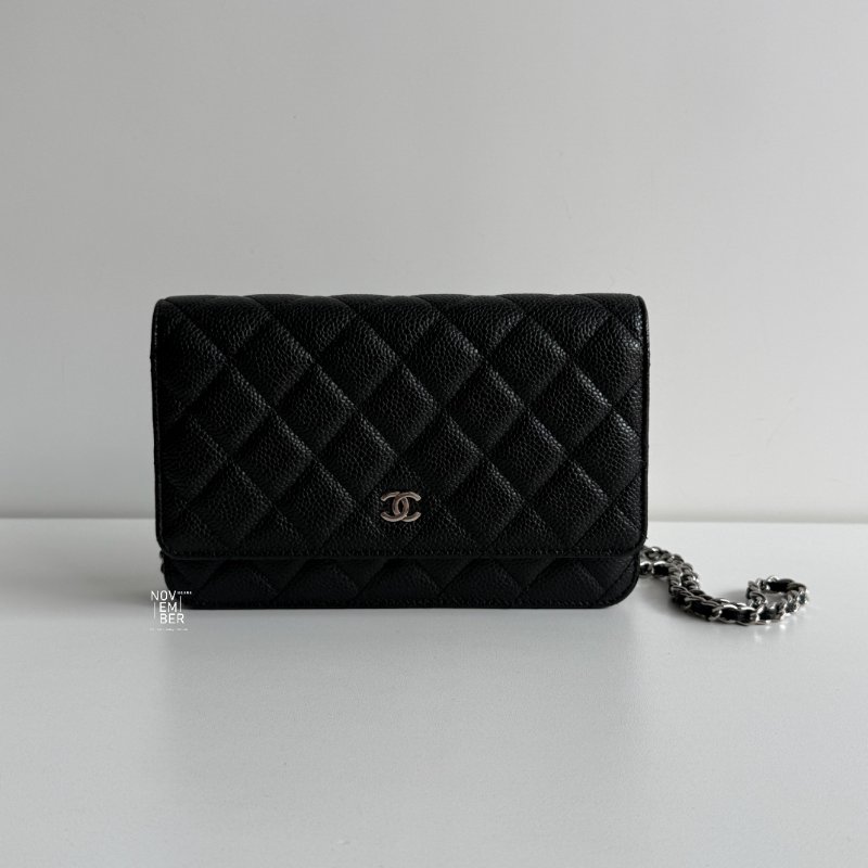 99新🆕 全配有購證🙌🏻 保卡款 Chanel Classic WOC 黑色銀釦-0