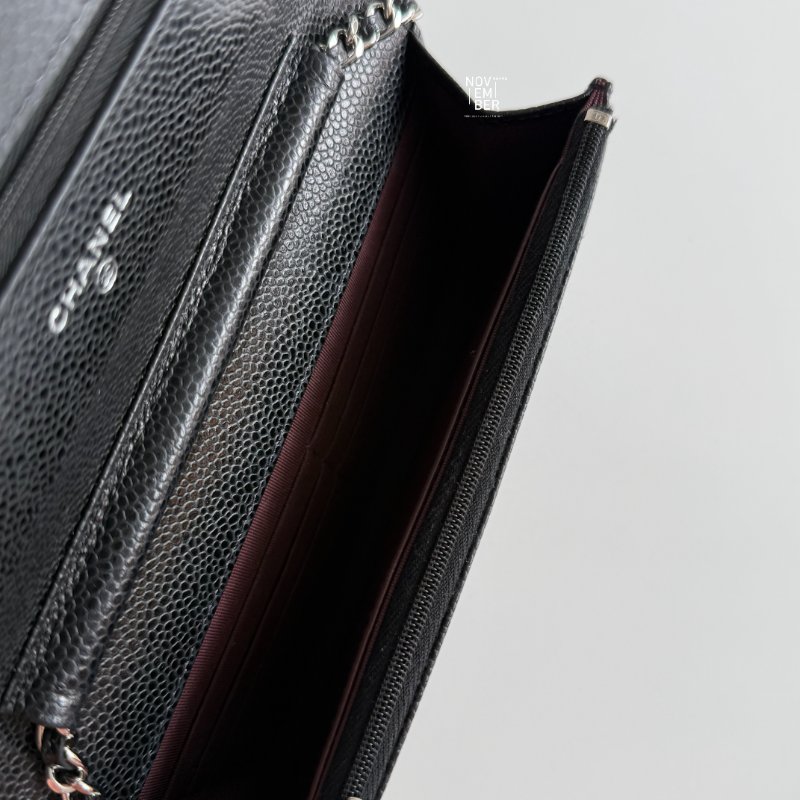 99新🆕 全配有購證🙌🏻 保卡款 Chanel Classic WOC 黑色銀釦-4