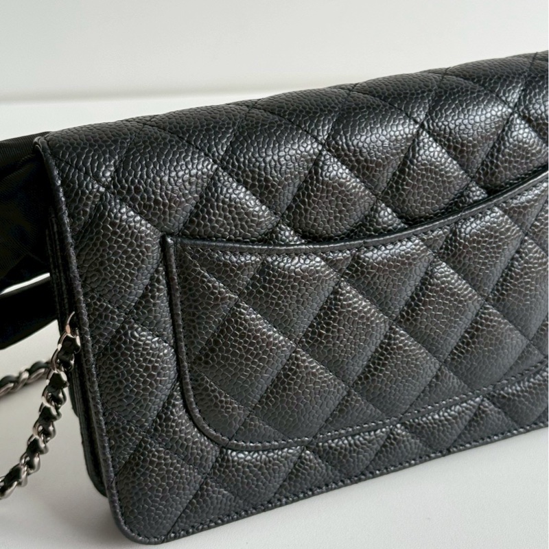 99新🆕 全配有購證🙌🏻 保卡款 Chanel Classic WOC 黑色銀釦-7