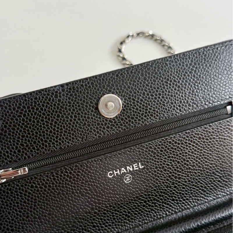 99新🆕 全配有購證🙌🏻 保卡款 Chanel Classic WOC 黑色銀釦-10