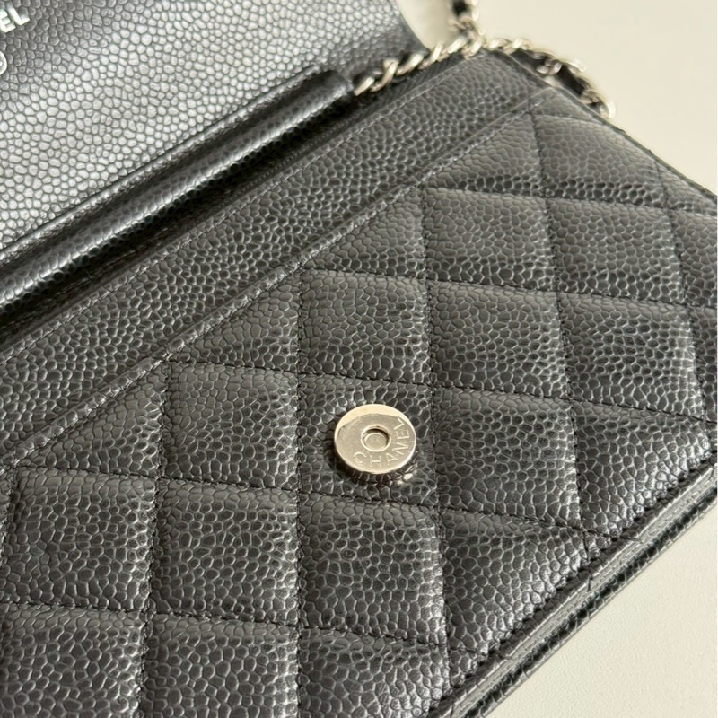 99新🆕 全配有購證🙌🏻 保卡款 Chanel Classic WOC 黑色銀釦-11
