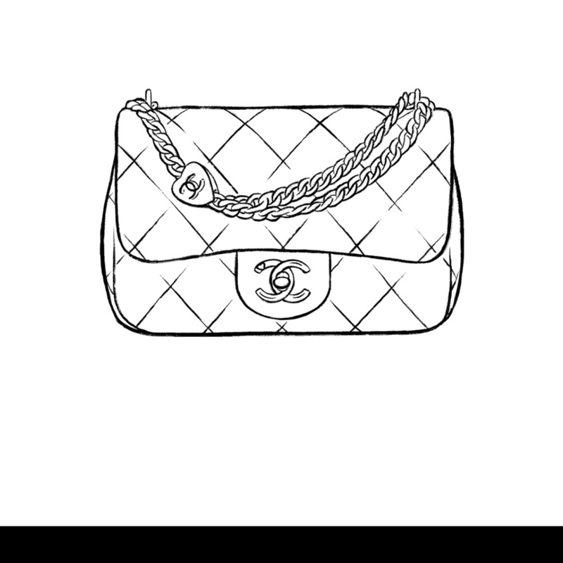 香奈兒迷你口蓋包 19公分 愛心調節款-5