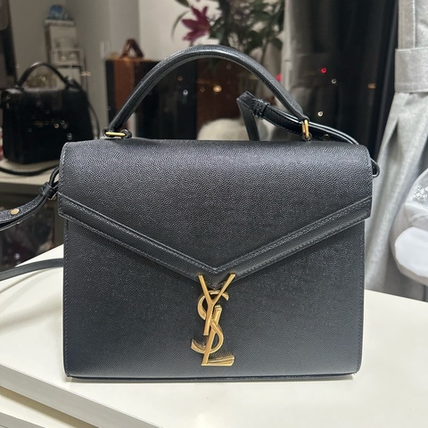 稀有✨YSL Cassandra粒面壓紋皮革手挽袋