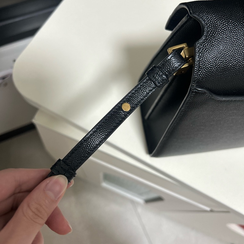 稀有✨YSL Cassandra粒面壓紋皮革手挽袋-12