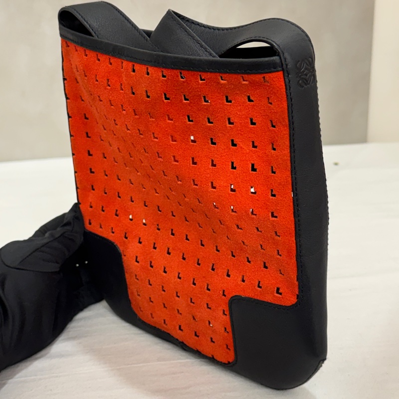 Loewe 羅意威 Anagram 麂皮單肩包 中古 二手 vintage-7