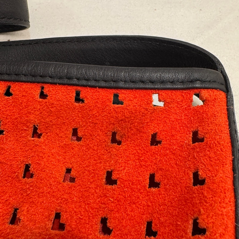 Loewe 羅意威 Anagram 麂皮單肩包 中古 二手 vintage-23