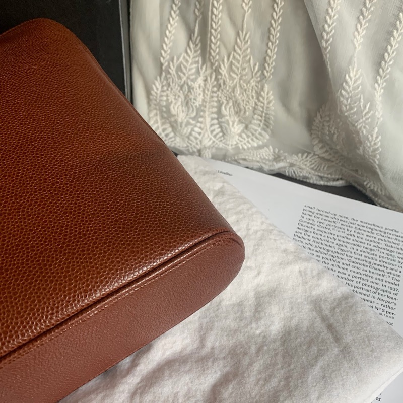 香奈兒金球托特包 魚子醬 焦糖色 大CC Logo 肩背包 腋下包 香奈兒 黑色牛皮 中古包 二手包  古董包 Vintage chanel brown caviar gold ball shoulder bag-15