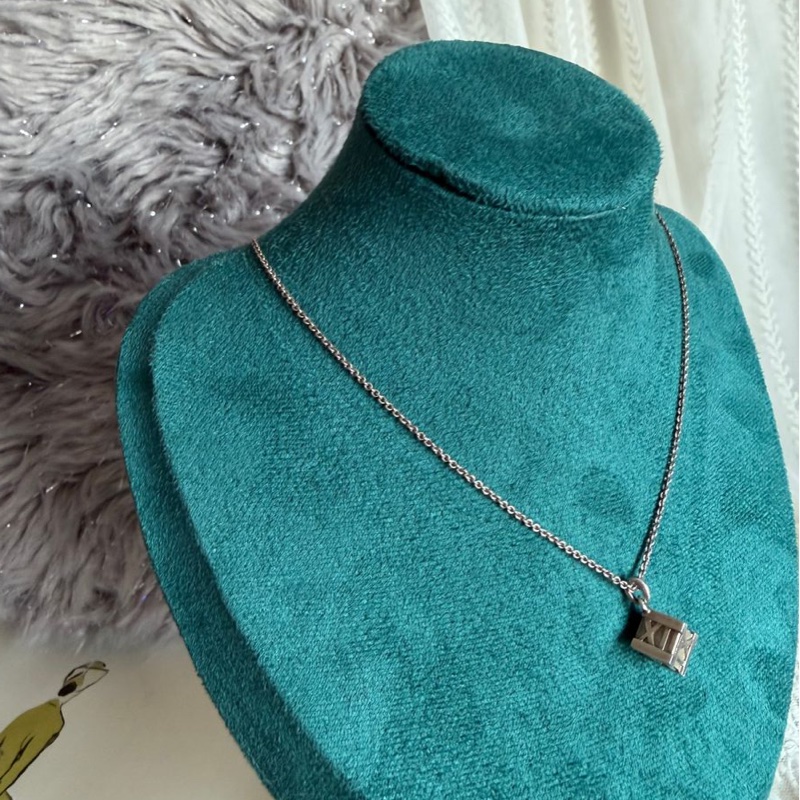 蒂芙尼純銀 頸鏈 項鏈 羅馬數字 立體方塊 Tiffany & Co. Tiffany & Co. Atlas cube pendant necklace in sterling silver純銀項鍊 925-8