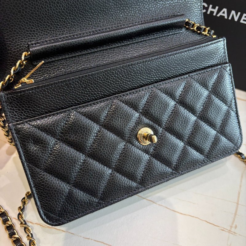 *SHIHNA名牌精品* CHANEL 黑金 書包釦 WOC鏈包-2