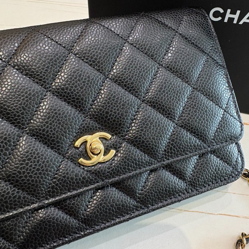 *SHIHNA名牌精品* CHANEL 黑金 書包釦 WOC鏈包-7