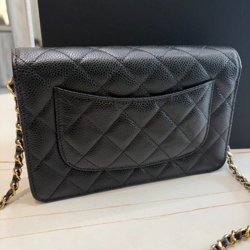 *SHIHNA名牌精品* CHANEL 黑金 書包釦 WOC鏈包-8