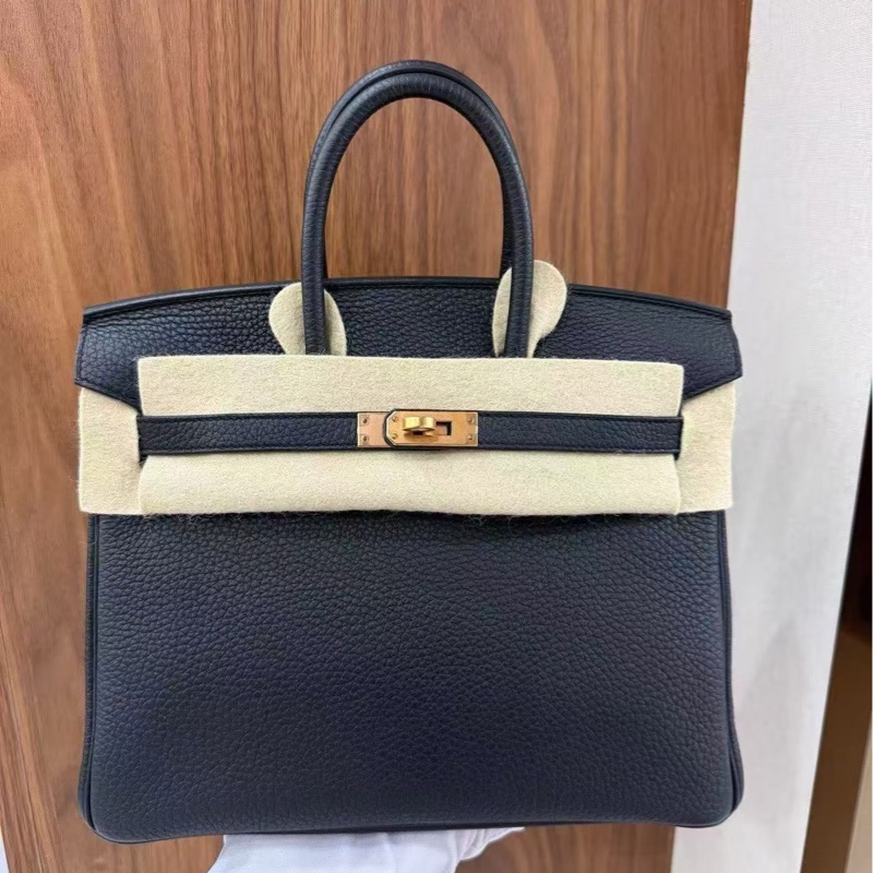 愛馬仕 Hermes Birkin25 黑金 玫瑰金扣 Togo皮 Z刻 全套有票-0