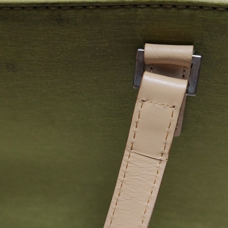 Burberry牛皮尼龍布拼色手提包-10