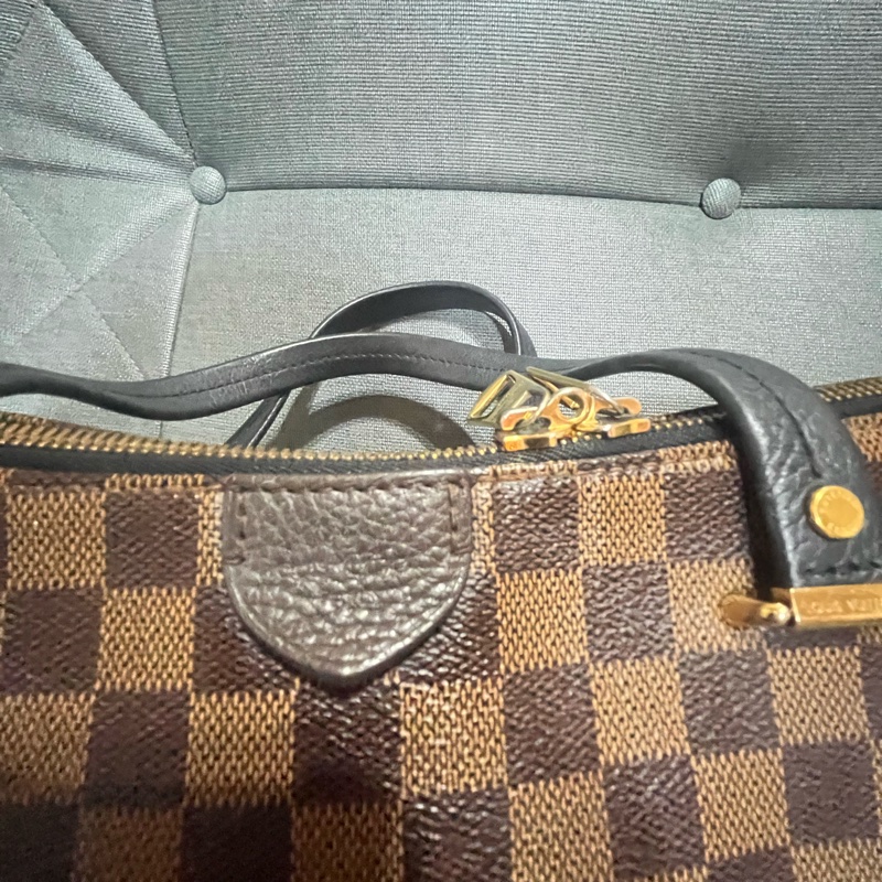 LOUIS VUITTON LV 路易威登 棕色 棋盤格 塗層帆布 Hyde Park 兩用包-7